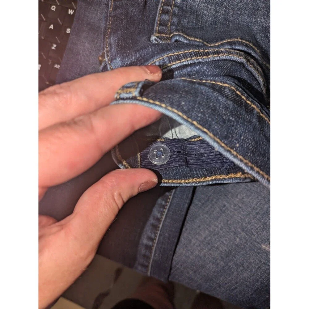 The Children's Place Girls Bootcut Dark Wash Denim Jeans Blue Size 10 Adjustable
